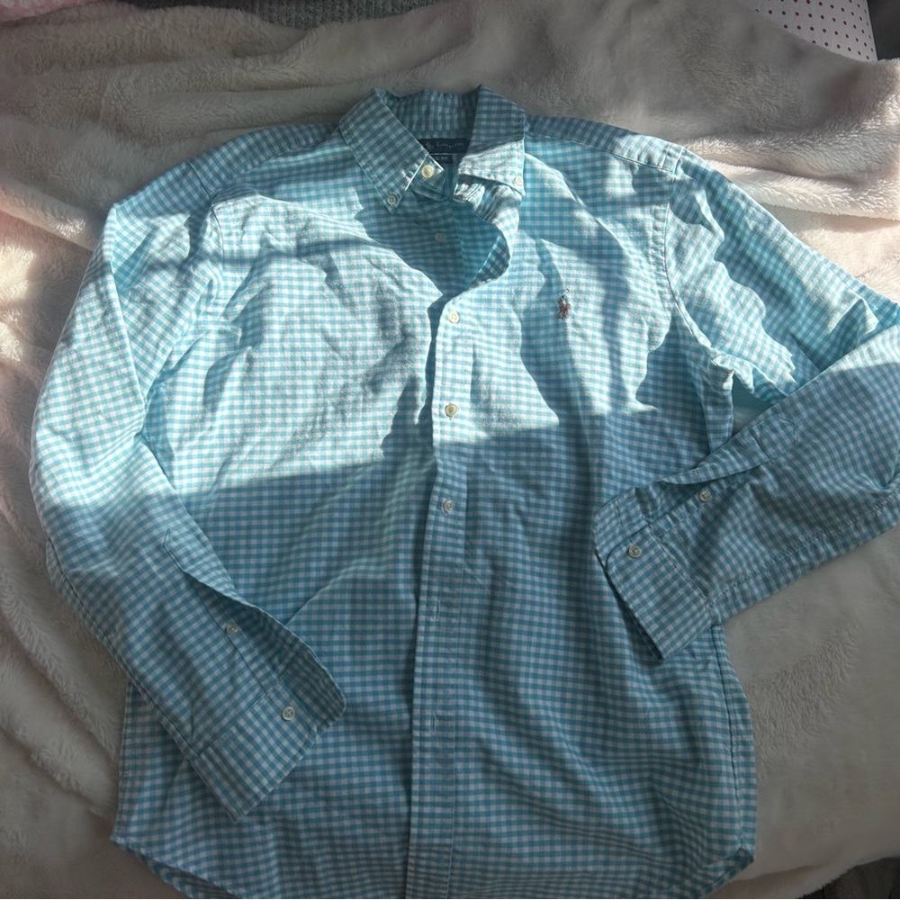 Ralph Lauren Polo Blue Checkered Plaid Shirt